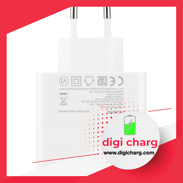 شارژر دیواری اصلی فست تایپ سی 65 وات هواوی