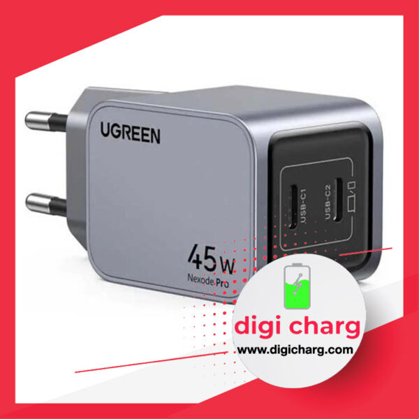 شارژر دیواری 45 وات دو پورت USB-C یوگرین مدل ugreen X707