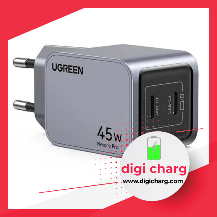 شارژر دیواری 45 وات دو پورت USB-C یوگرین مدل ugreen X707