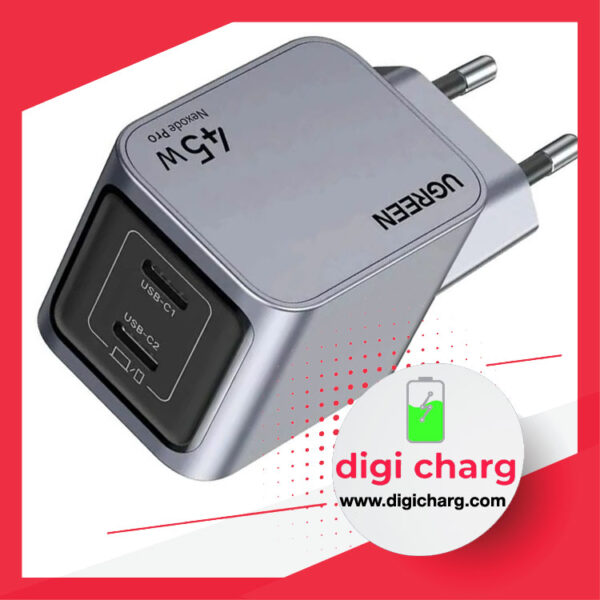 شارژر دیواری 45 وات دو پورت USB-C یوگرین مدل ugreen X707