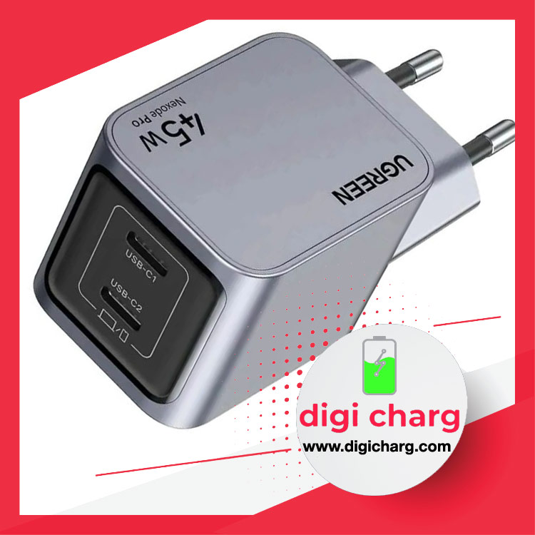 شارژر دیواری 45 وات دو پورت USB-C یوگرین مدل ugreen X707