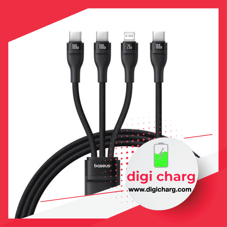 کابل-شارژ-تبدیل-USB-C-به-لایتنینگ-USB-C-بیسوس-1.5M-مدل-Baseus-Flash-Series-3-100W کابل شارژ تبدیل USB-C به لایتنینگ|USB-C بیسوس 1.5M مدل Baseus Flash Series 3 100W