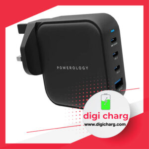 شارژر دیواری 100 وات 4 پورت پاورولوژی مدل Powerology PWCUQC006-BK