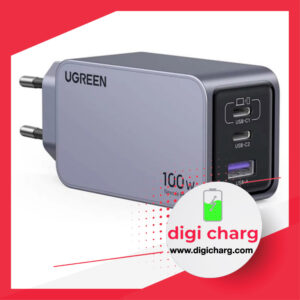 شارژر دیواری 100 وات دو پورت USB-C و یک پورت USB-A یوگرین مدل ugreen X757