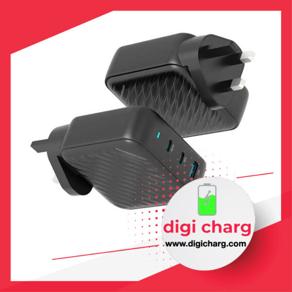 شارژر دیواری 140 وات سه پورت پاورولوژی مدل Powerology PWCUQC022