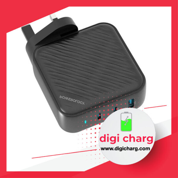 شارژر دیواری 140 وات سه پورت پاورولوژی مدل Powerology PWCUQC022