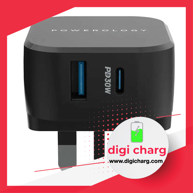 شارژر-دیواری-30-وات-پاورولوژی--مدل-Powerology-PWCUQC002