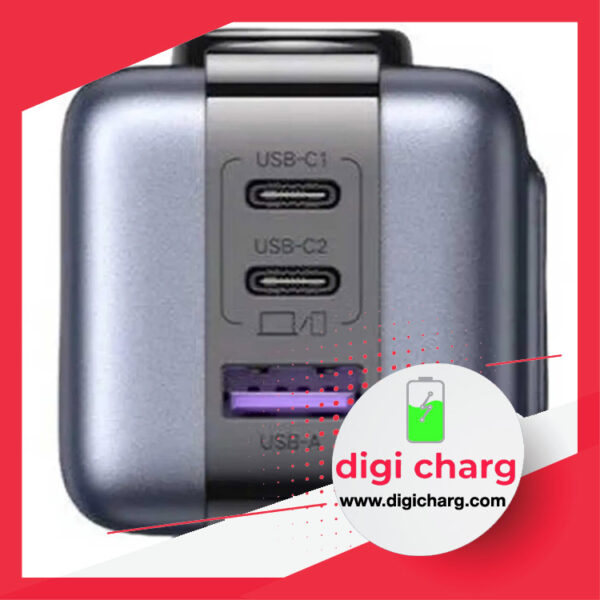 شارژر دیواری 65 وات Nexode دو پورت USB-C و یک پورت USB-A یوگرین مدل ugreen CD361
