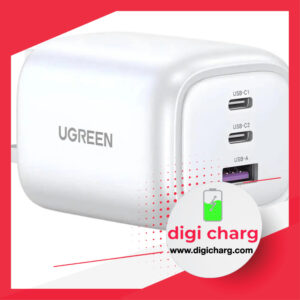 شارژر دیواری 65 وات دو پورت USB-C و یک پورت USB-A یوگرین مدل ugreen CD306