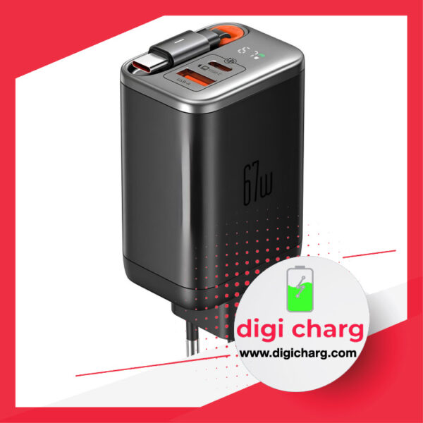 شارژر دیواری 67 وات کابل جمع شونده USB-C مک دودو مدل Mcdodo CH-4100