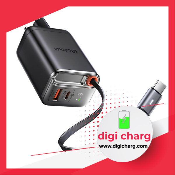 شارژر دیواری 67 وات کابل جمع شونده USB-C مک دودو مدل Mcdodo CH-4100