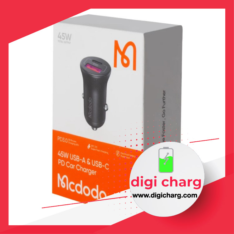 شارژر-فندکی-45-وات--دو-پورت-مک-دودو-مدل-Mcdodo-CC-268