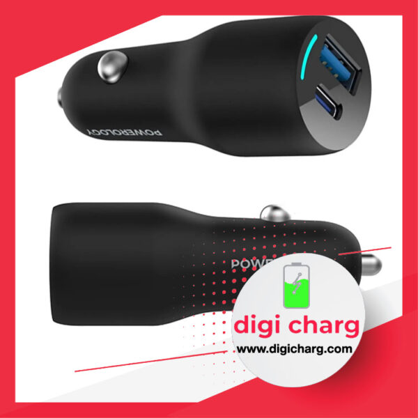 شارژر فندکی 53 وات دو پورت پاورولوژی مدل Powerology PCCSR012